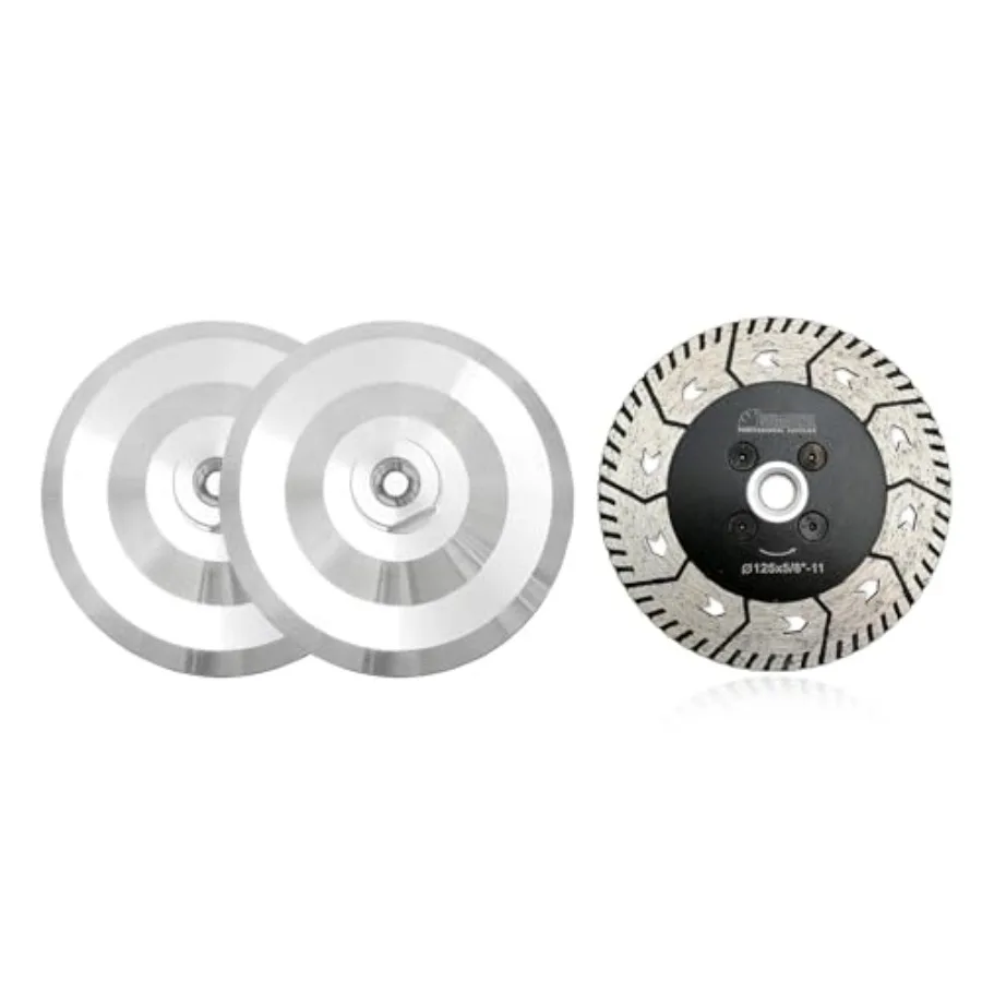 

5 Inch Backer Pad or Backing pad of Aluminum Body with 5/8-Inch-11 Thread for Diamond Pads 2-Pack