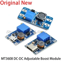 5PCS MT3608 DC-DC Adjustable Boost Module 2A Boost Plate Step Up Module with MICRO USB 2V-24V to 5V 9V 12V 28V