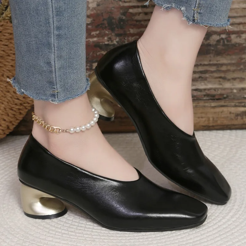 

Women's High Heels Pumps Shoes 2026 Spring Autumn Fashion Pointed-toe Professional Single Shoes Casual Platform Zapatos De Mujer