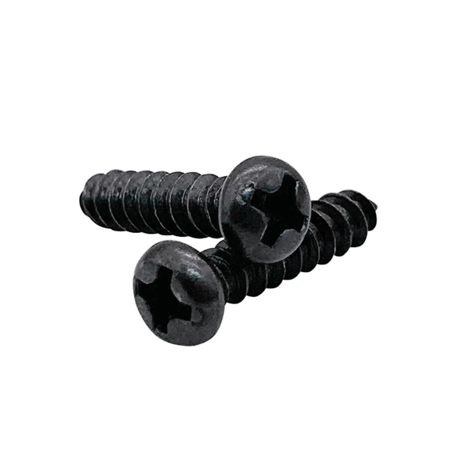 50/200pcs M1 M1.2 M1.4 M1.7 M2 M2.3 M2.6M3 M3.5 M4 GB845 Black Steel Small Phillips Cross Round Pan Head Self-tapping Wood Screw
