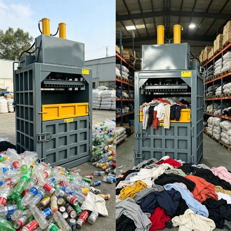 Durable Vertical Baling Press Cardboard Compactor Customized 100T Cardboard Waste Paper Waste Paper Baler