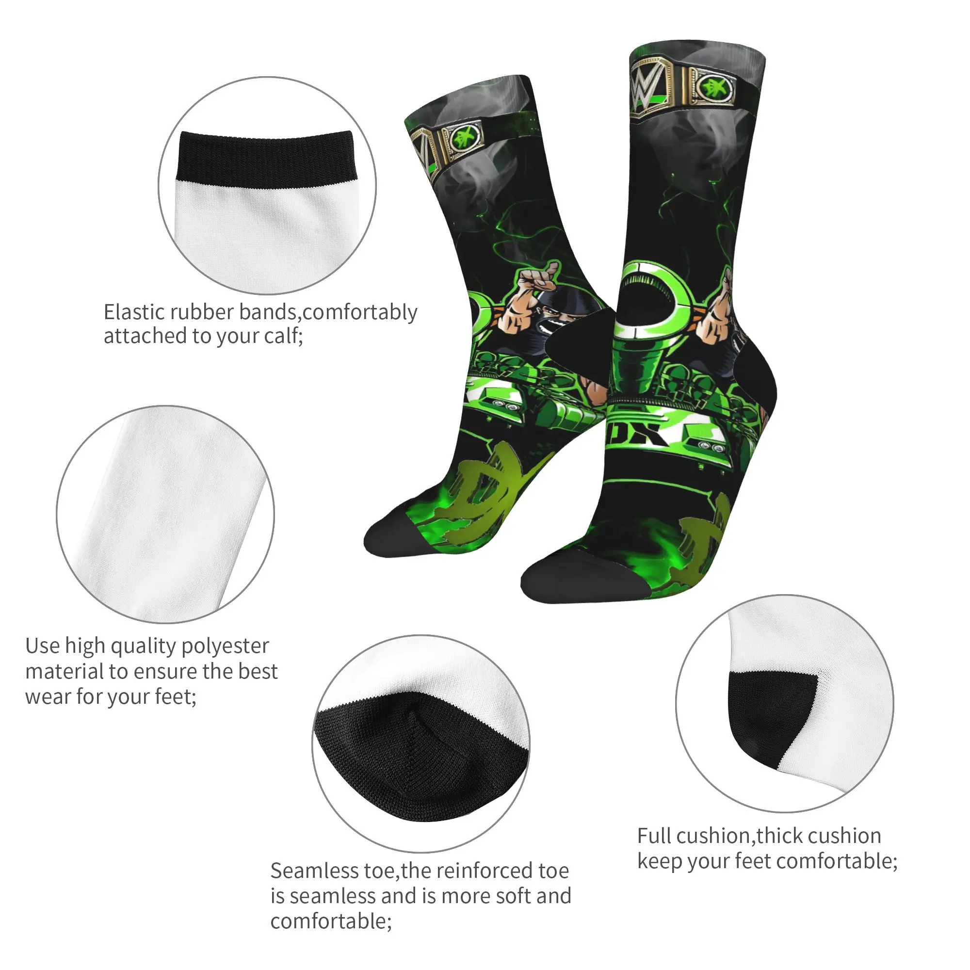 Meias masculinas d-geração x meias de luta outono kawaii meias macias gráfico skate meias antiderrapantes