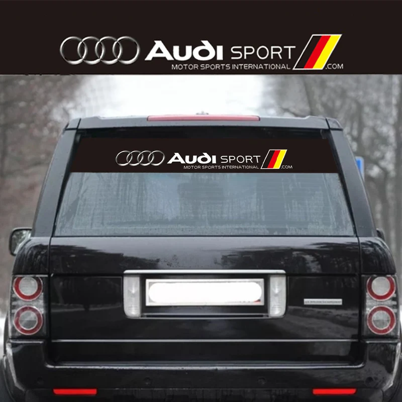 Car Front Rear Windshield Decal Sticker Decoration For Audi A1 A2 A3 A4 A5 A6 A7 A8 Q1 Q2 Q3 Q4 Q5 Q6 Q7 Q8 TT RS3 S5 B8 Quattro