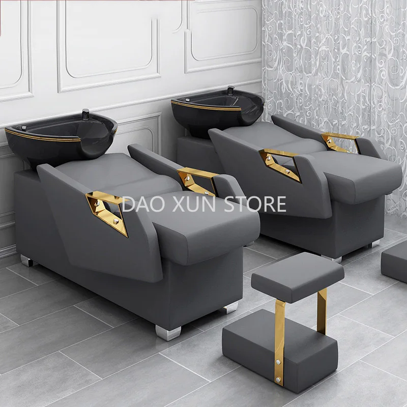 Therapy Hair Washing Bed Massage Shower Head Shampoo Sink Chair Salon Luxury Adult Silla Peluqueria Salon Furniture MQ50SC