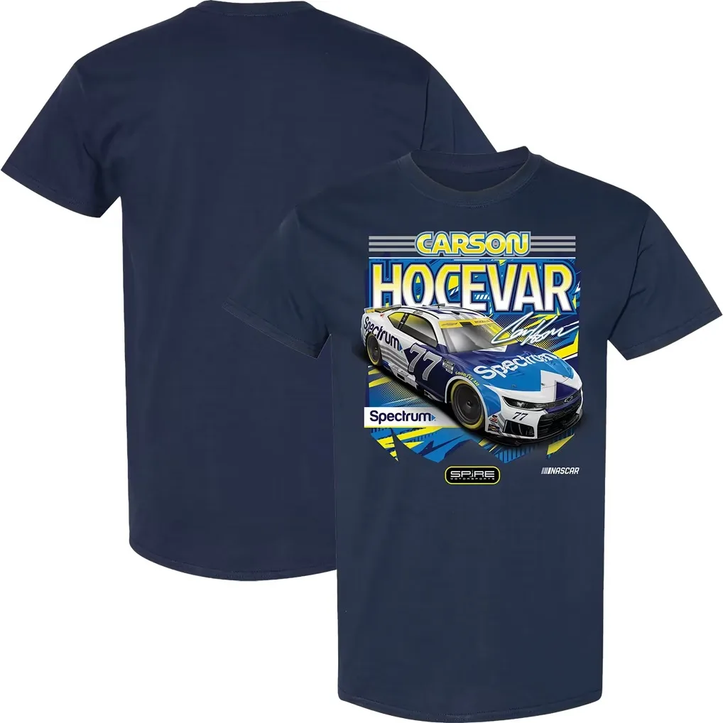 Mad Engine Natural NASCAR Chromed Graphic T-Shirt Cotton Men Women Streetwear Tee