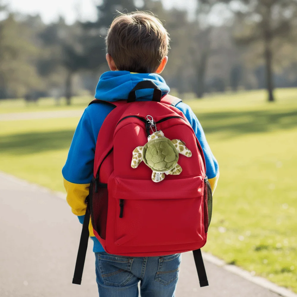 

Stuffed Backpack Pendant PP Cotton Turtle Keychain Cartoon Animal Turtle Pendant Soft Cotton Green Key Ring Hanging Ornaments