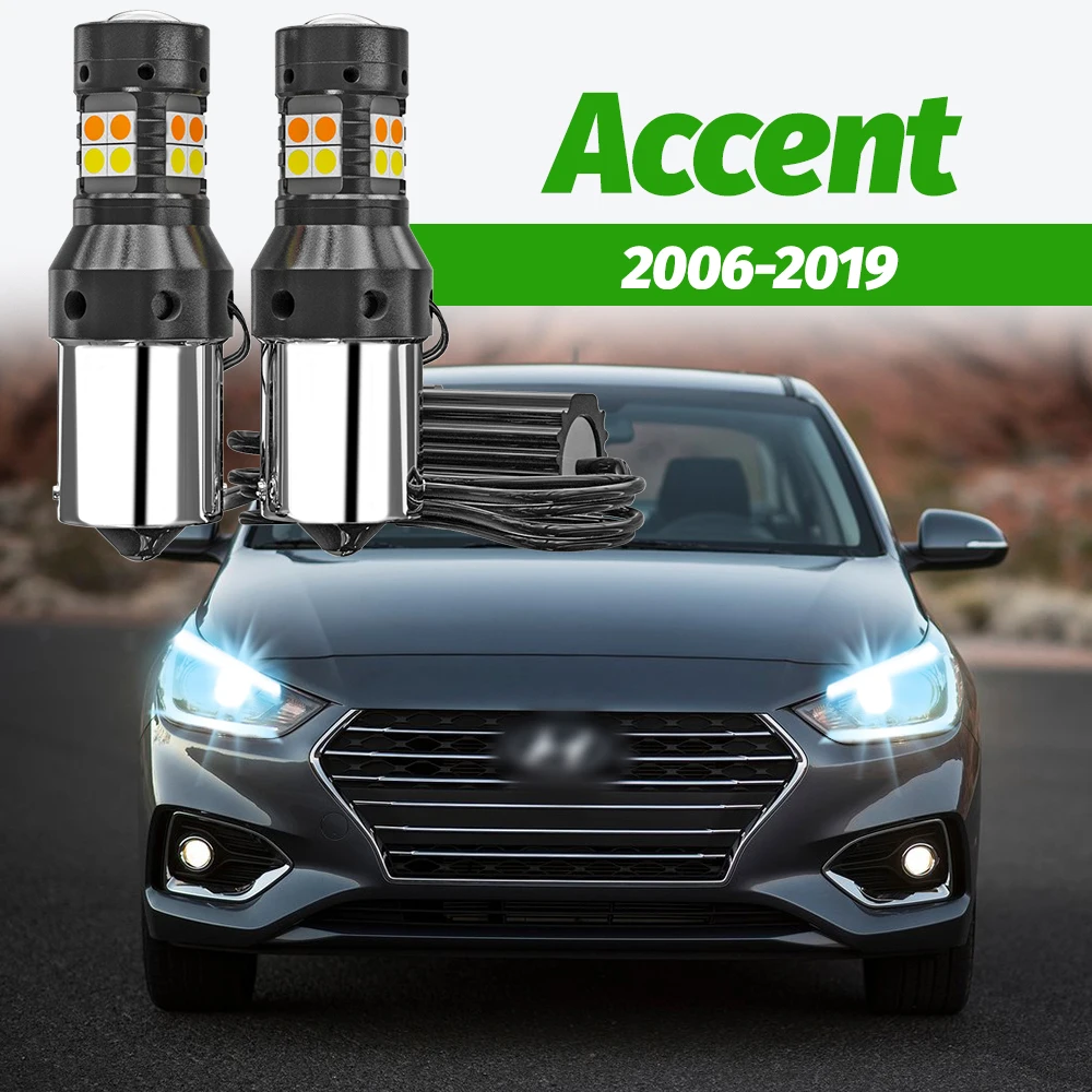 2 Stück Dual-Mode-Blinker + Tagfahrlicht Zubehör LED DRL für Hyundai Accent 3 4 5 2006-2019 2010 2011 2012 2017 2018