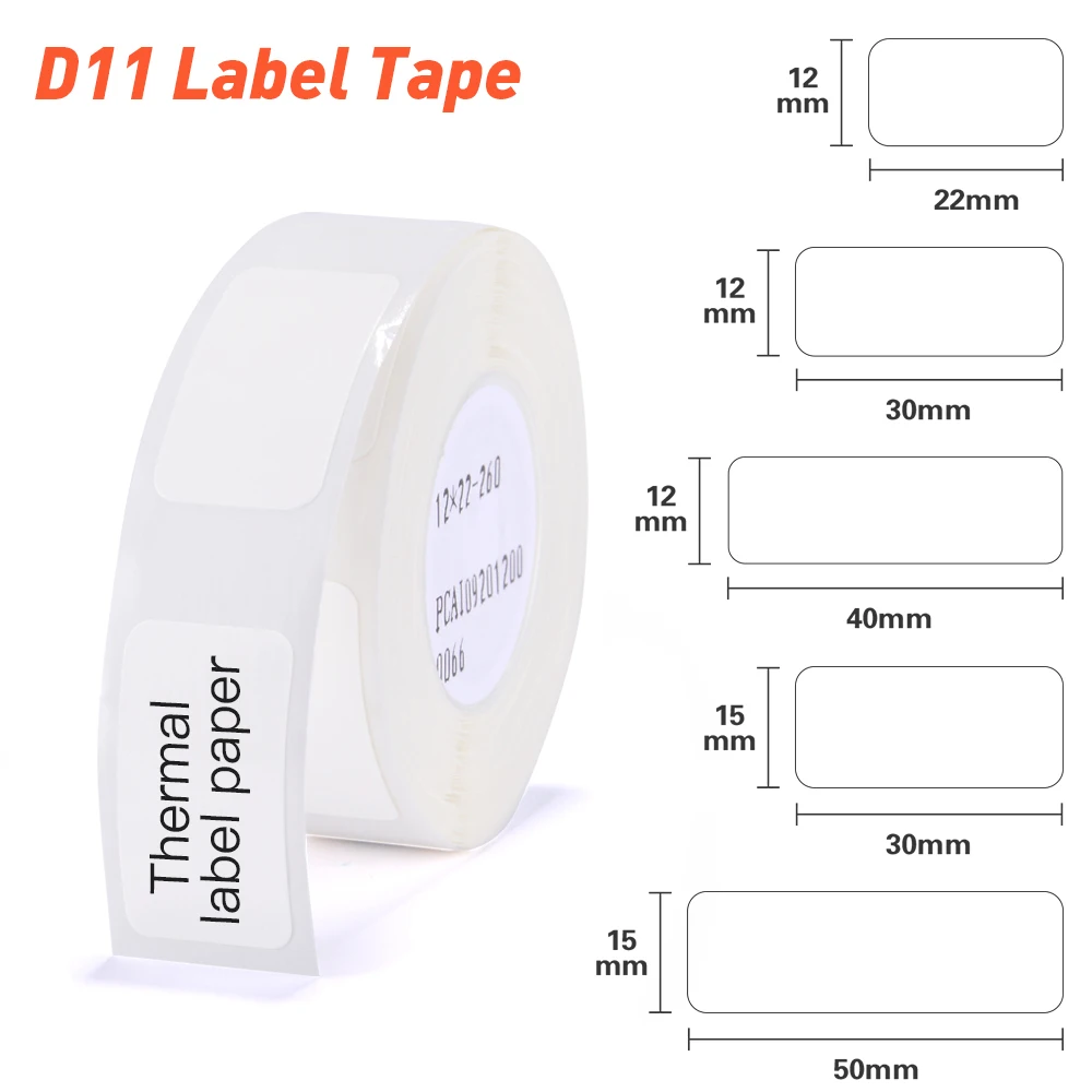 Niimbot D110 D11 D101 Waterproof Thermal Label Paper for White Color Styles Paper for Niimbot Official Printers