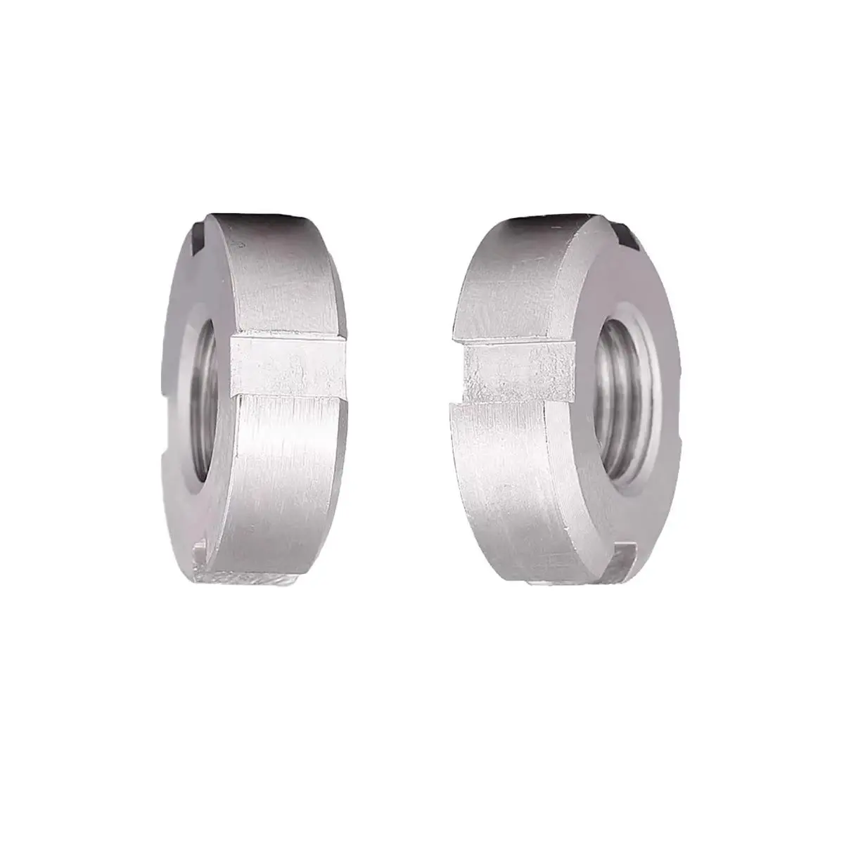 

304 Stainless Steel Slotted Round Nut Reverse Thread Locking Nut GB812 Standard