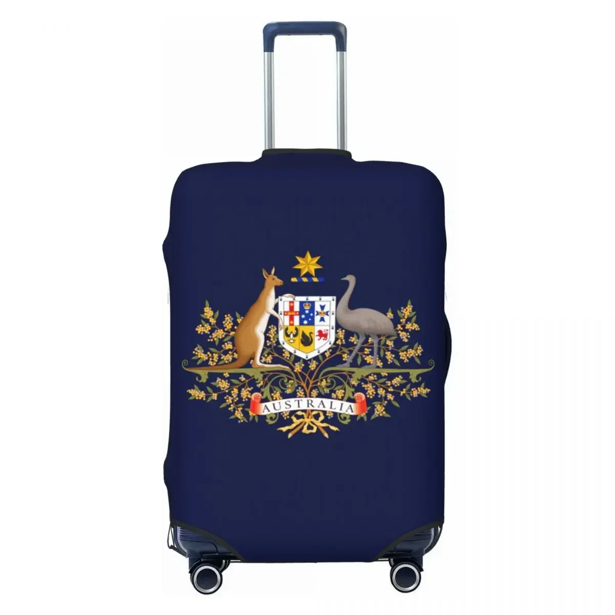 

Custom Coat Of Arms Of Australia Flag Luggage Cover Elastic Travel Suitcase Protective Covers Suit For 18-32 inch