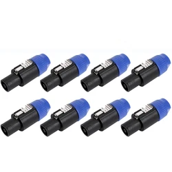 8 Pack Adapter przewodu Audio złącza 4 polak głośnik Audio wtyczka kłódka do bagażu kompatybilny z Speakon NL4FC NL4FX NLT4X