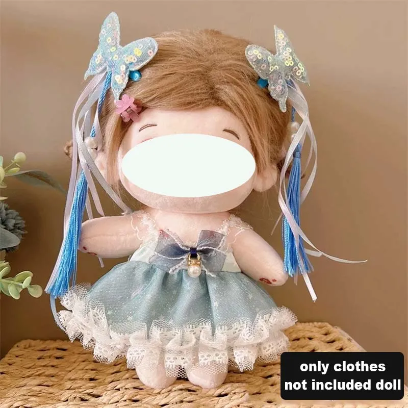 Mini-Kleidung für 20 cm Baby-Baumwollpuppen, Anziehrock-Set, 20 cm Puppenkleidung, Outfit, Lolita-Rock, Puppenkleidung, Puppenzubehör – Detail 5
