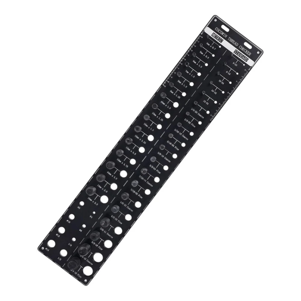 

Измеритель резьбы 28/34/44 на отверстия, метрический, для определения размера винтов и резьбы, портативный инструмент для измерения гаек и болтов, 1 шт.