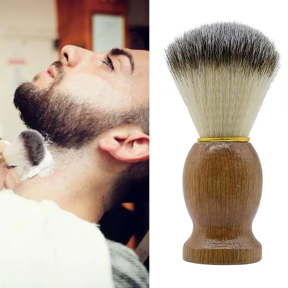 Wood Handle Shaving Brush Luxurious Cosmetic Tool Barber Accessory Razor Brushes Pure Badger Hair Facial Beard Cleaning Men