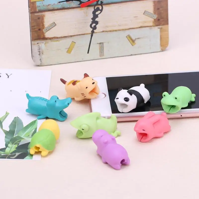 1Pc Cartoon Animal Cable Protector Cord Wire Protection Mini Cover Charging Cable Winder High Quality Protector for Usb c