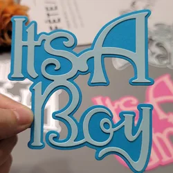 New Girl or Boy Metal Cutting Dies Scrapbook Embossing Baby Shower Die Cuts Album Card Cover DIY Craft Cutting Die