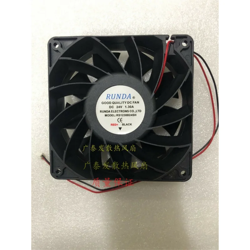 

S+ RUNDA RS1238B24SH 24V 1.30A 120mm 12038 2-wire cooling Fan