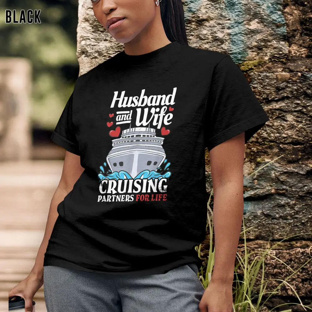 Cruising Cruise Vacation Husband Wife Couple T-Shirt Funny Family Tee Gifts