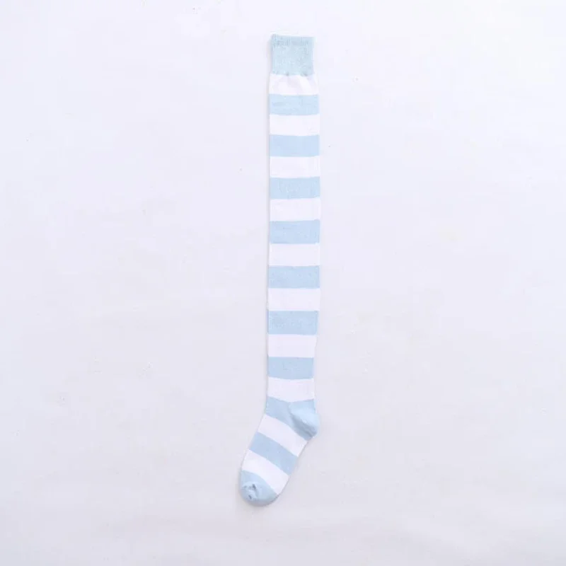 Women Girls Over Knee High Fashion Striped Long Stocking Extra Long Socks