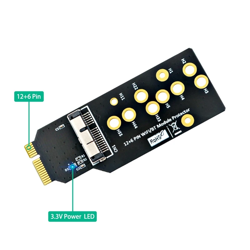 12+6 Pin Wifi Bluetooth Module Protector Adapter For BCM94360CD BCM94331CD BCM94360CS BCM94360CS2 BCM943224PCIEBT2 Easy To Use