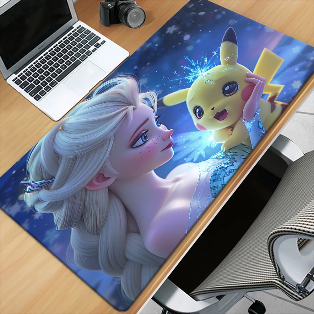 Mousepad Pikachu Pokémon cartoon cute Pad Keyboard Gaming Accessories Mouse Mats Game Office Computer PC Gamer Laptop Desk Mat