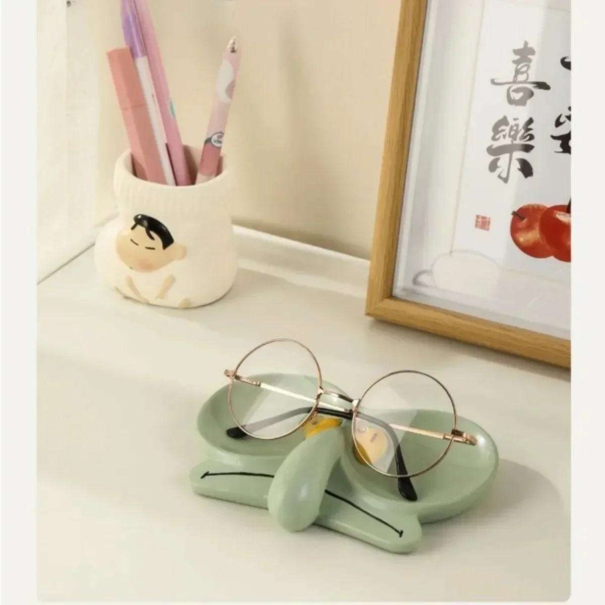 1/2pcs Squidward Eyeglass Tray, a Delightful Sunglasses Holder Stand and Jewelry Storage Tray. Also a Cute Desktop Decoration.