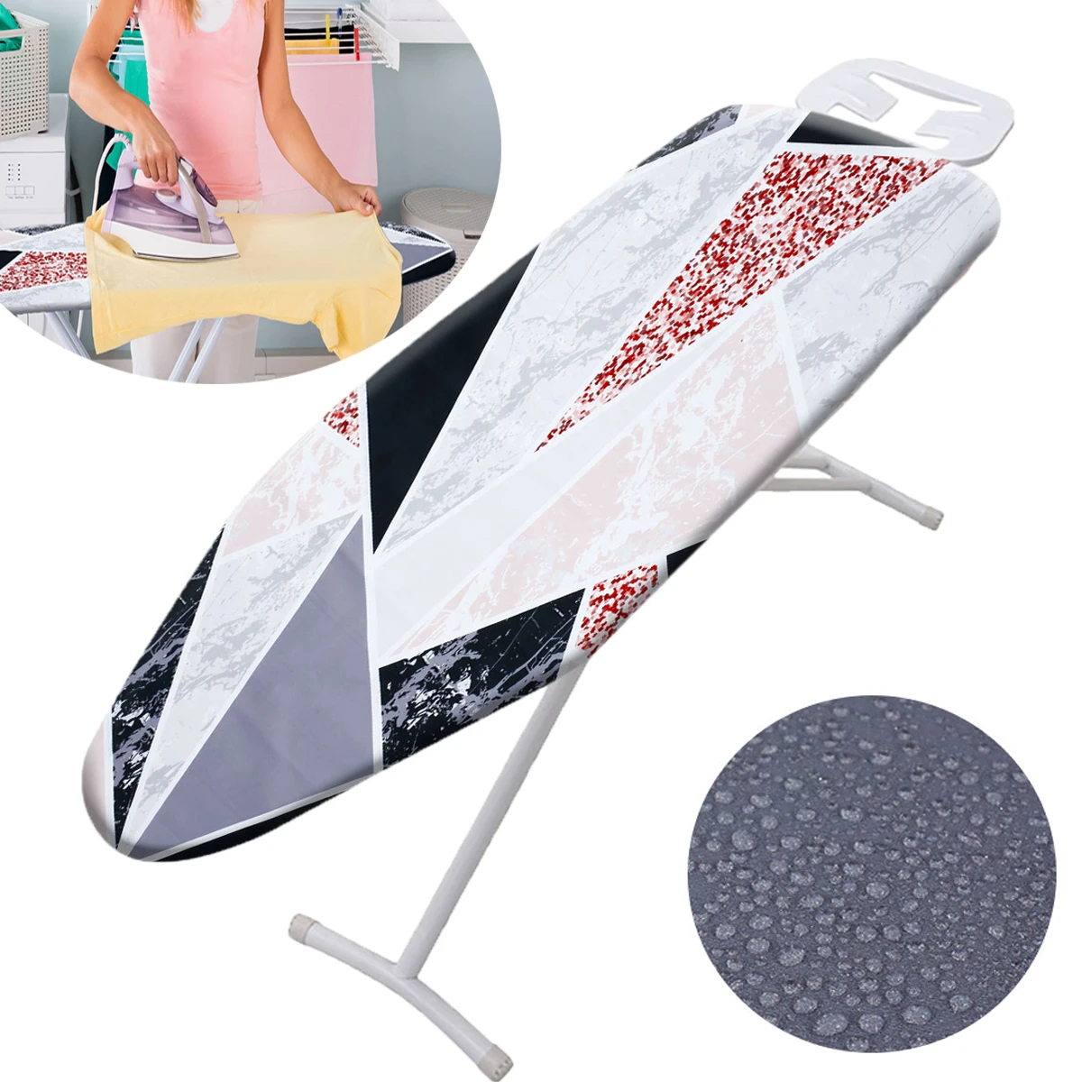 New Ironing Board Cover 100% Cotton Ironing Board Pad Replacement Thick Heat Resistant Adjustable Ironing Board Protective Cloth