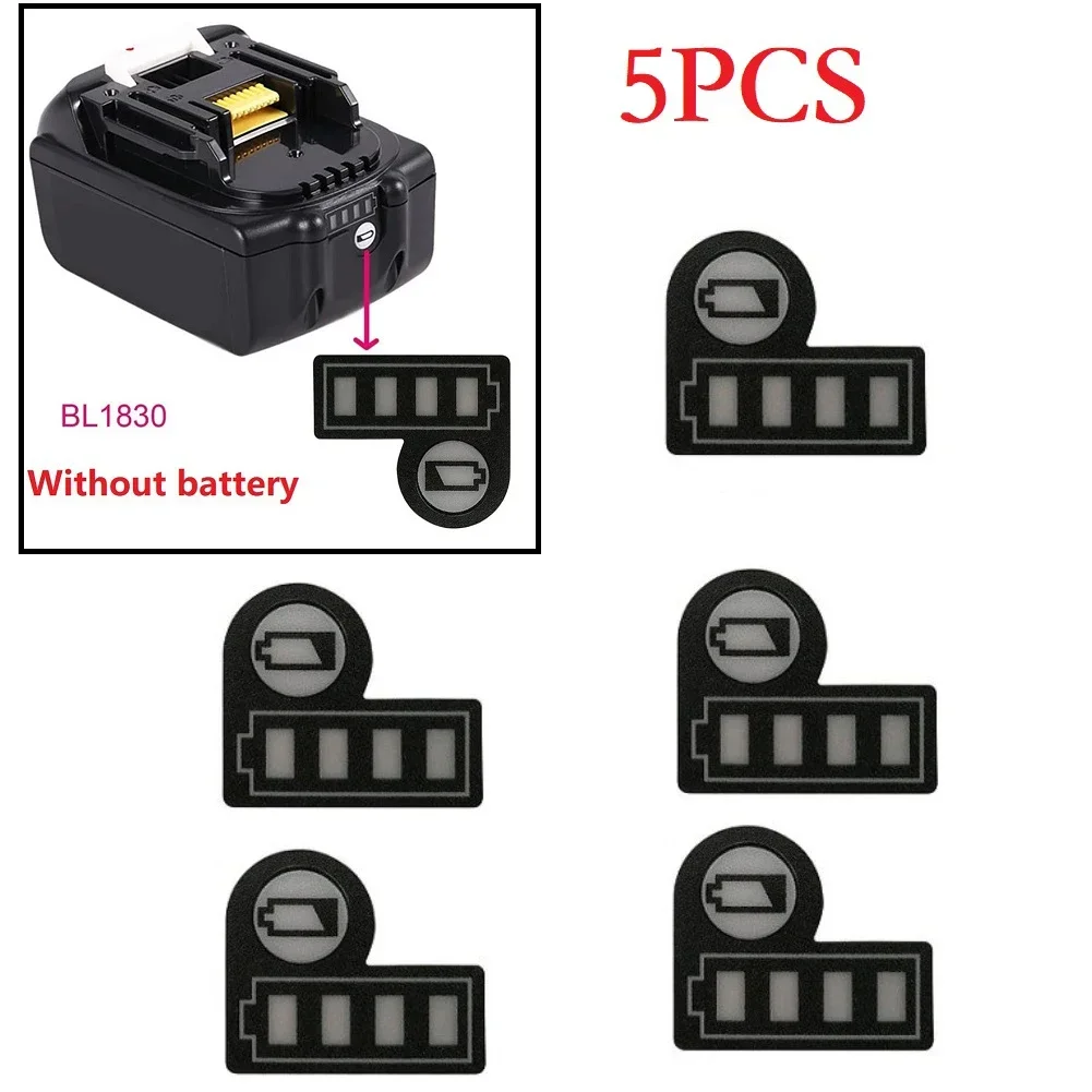 Étiquette LED pour batterie au lithium, 18V, 14.4V, BL1830, BL1430, autocollants durables, capacité de la batterie, noir