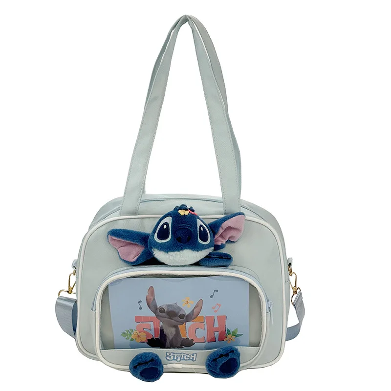 

Disney Stitch Shoulder Bag for Women Large Capacity Cute Tote Clear Display for Commute School Women's Shoulder Bag