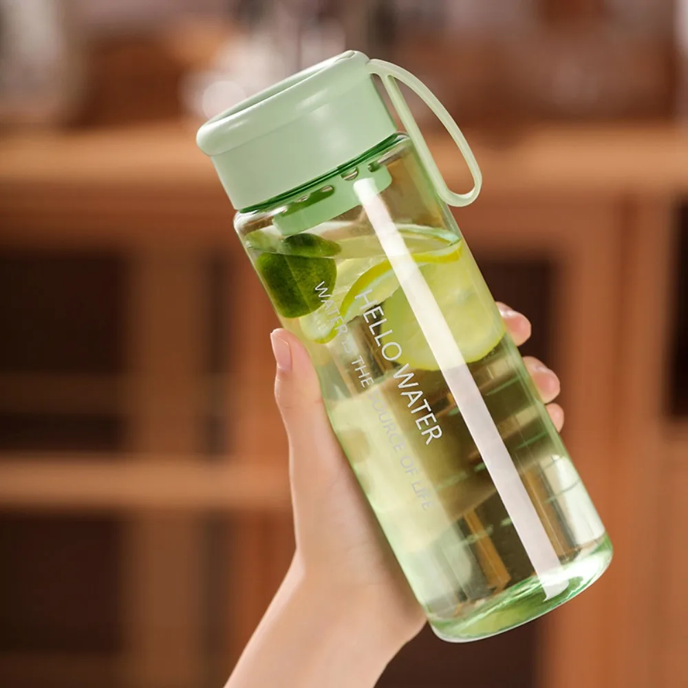

Portable Transparent Sports Water Cup Leak-proof with Tea Strainer Water Cup Large Capacity Carrying Rope Water Bottle