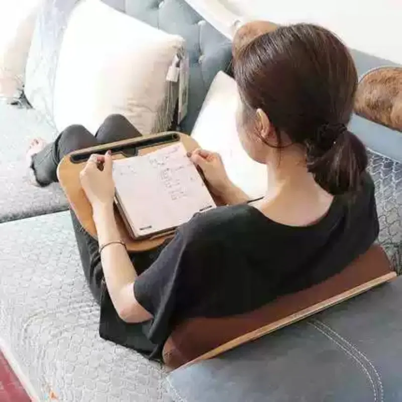 Magnetic Snap-On Lap Desk Memory Foam Cushioned Laptop Tray Ergonomic Study Table for Bed/Couch/Dorm