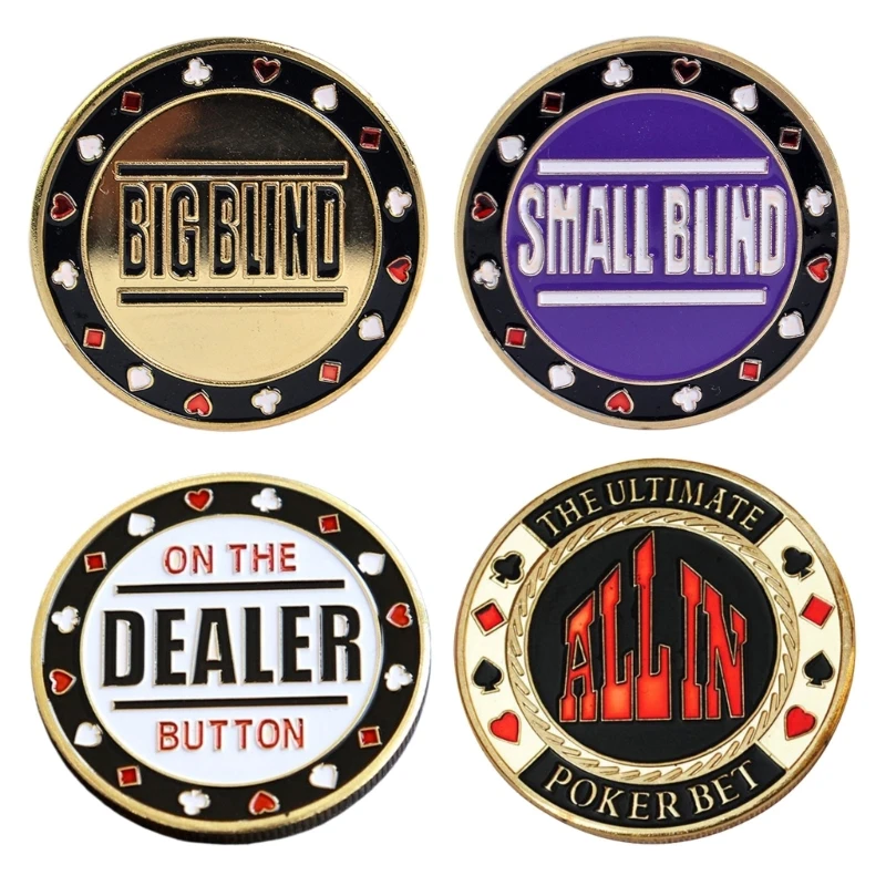 Poker Dealers Button Poker Cards Guard Protector Metal Coin Poker Button Poker Chip Coin Poker Supply