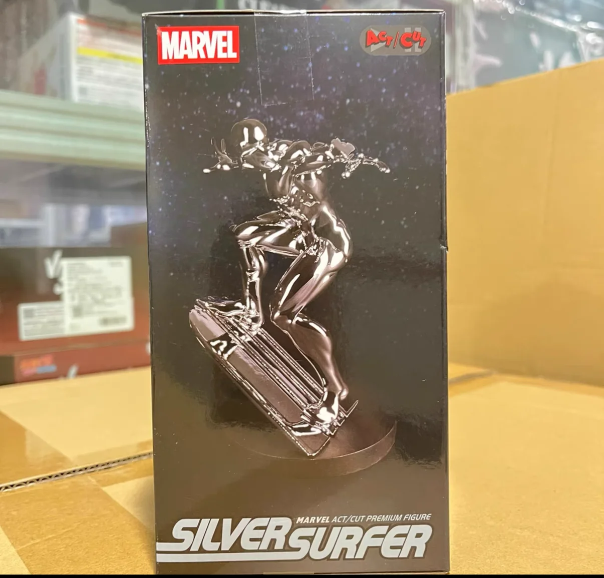 Oryginalna figurka anime Sega Act/Cut Silver Surfer, model, ozdoba, zabawka dla chłopców, kolekcja, prezent urodzinowy dla dzieci - dostępna od ręki.