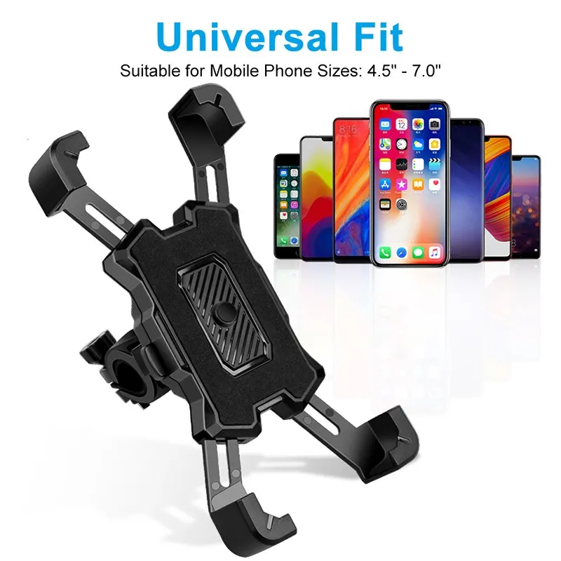 Fahrrad-Handyhalterung 360° °   Drehbarer Universeller Fahrrad- und Motorrad-Handyhalter für Mobiltelefon-Ständer Stoßfeste Halterung GPS-Clip