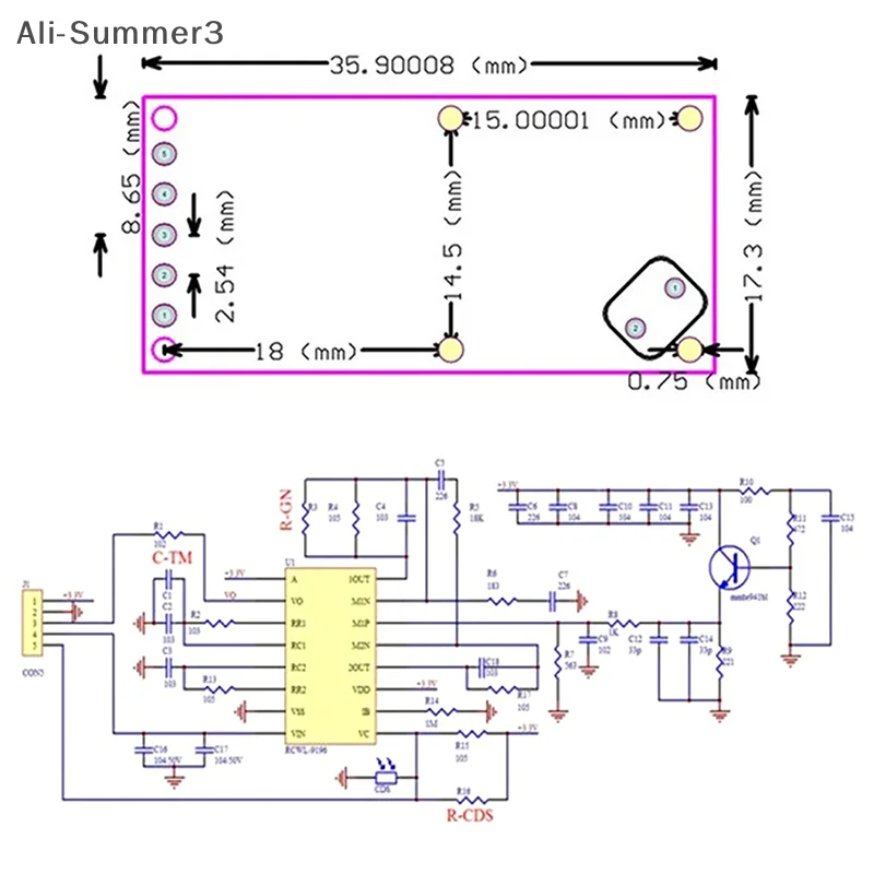 (YY)1Pc/5Pcs 2025 RCWL-0516 Modul Sensor Radar Microwave Modul Saklar Induksi Tubuh Manusia Sensor Cerdas Untuk Arduino DIY