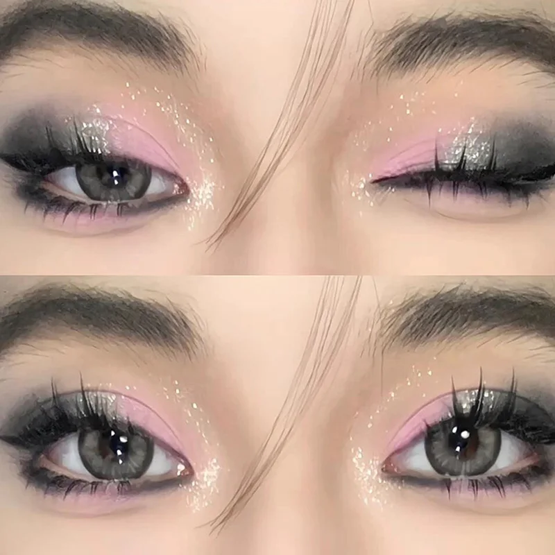 Punk esfumaçado sombra de olho preto rosa paleta perolado fosco paleta de sombra de longa duração olhos base sombra em pó cosméticos