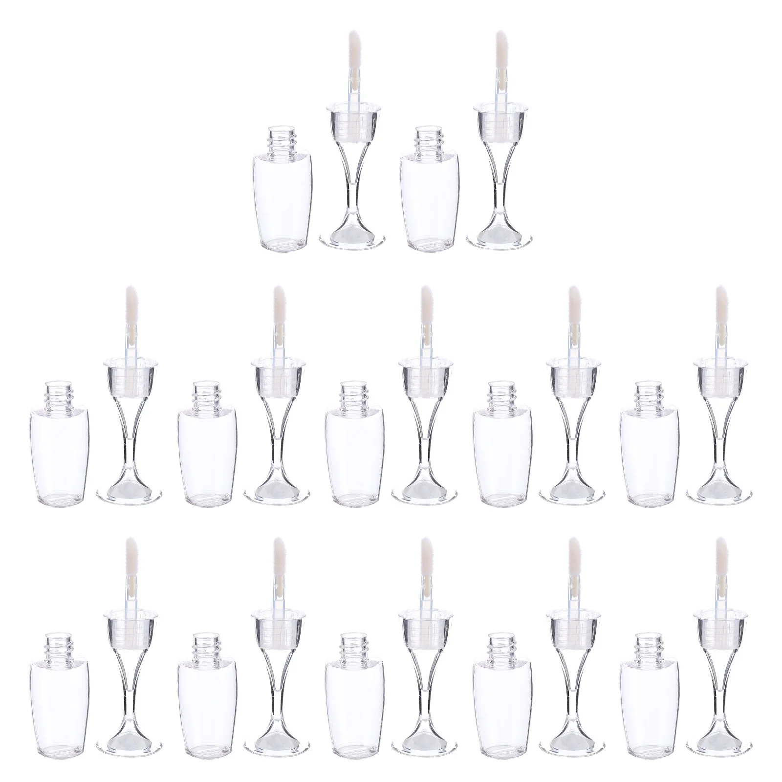 12Pcs Wine Glass Shaped Lip Gloss Tubes Refillable Small Portable Containers Lip Balm Bottle Vials Refillable Bottles
