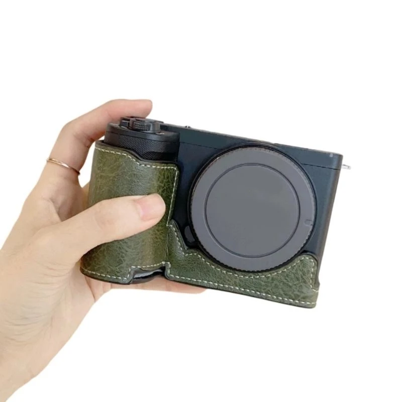Y2GD Camera Base PU Leather Half Case pour ZVE10 II offrant confort une accessibilité pour une utilisation quotidienne