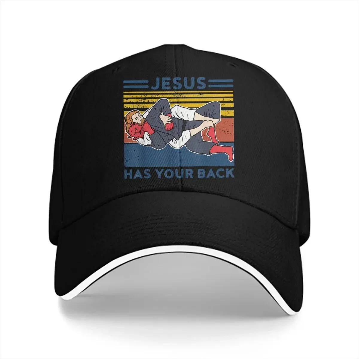 Jiu Jitsu BJJ Multicolor Hat Peaked Women's Cap Funny Brazilian Has Your Back Personalized Visor Protection Hats