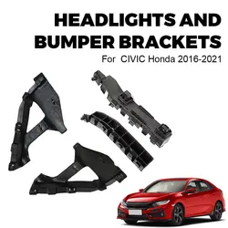 2pcs Headlight Bracket Front Lamp Hold Mount Support For Honda Civic Sedan 2016 2017 2018 2019 71140-TBA-A00, 71190-TBA-A00
