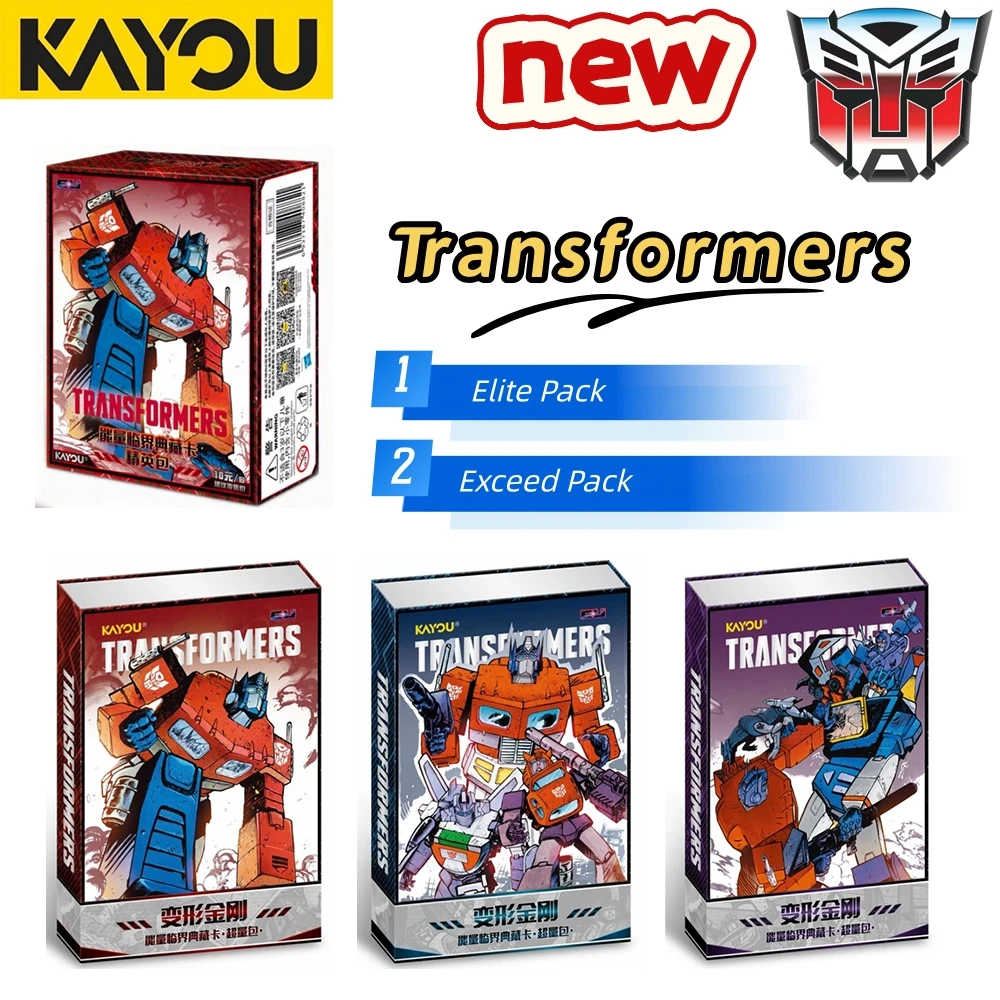 Oryginalne Karty Transformers Kayou Energy Critical Hit Packs WR HR XR LR Optimus Prime Kolekcja Gadżetów Zabawki dla Dzieci Prezenty