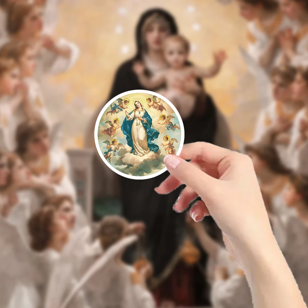 54 Divine Christian Virgin Mary Stickers Vintage Religious Art Vinyl Decals Laptop Journal Prayer Book Ideal Christian Aesthetic