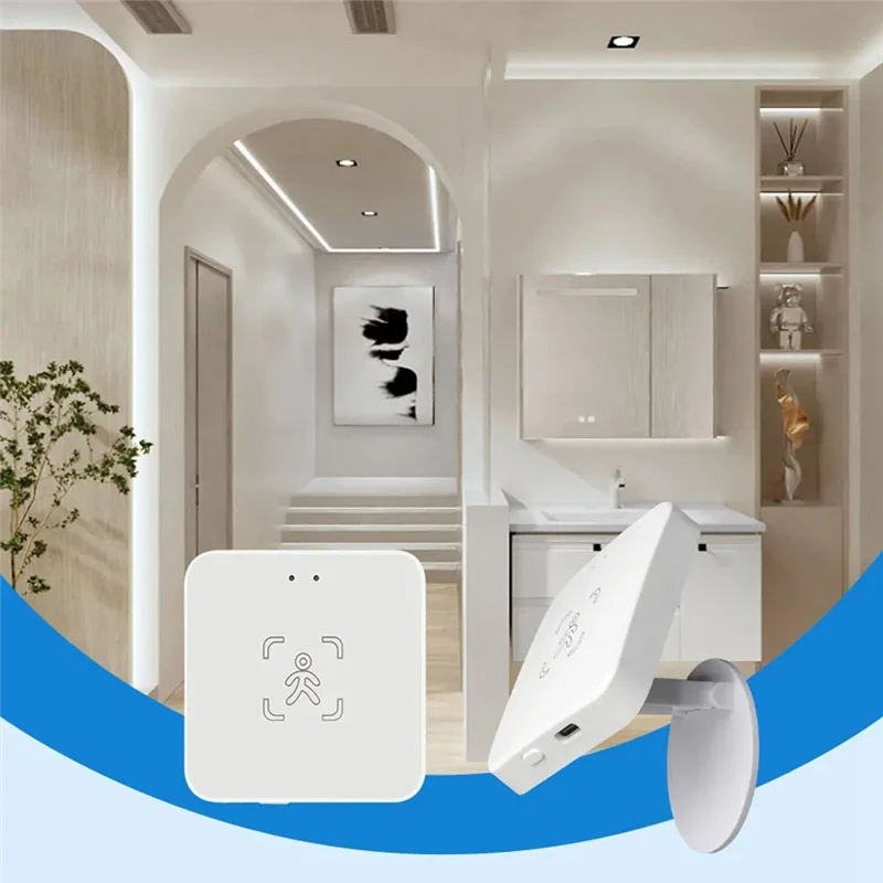 Shoppingstore Smart Human Presence Sensor Luminance/Distance Detection Tuya Smart Life Home Automation For Alexa With Bracket