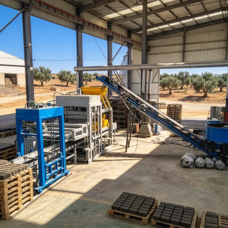 Industrial Cement Block Making Machine Concrete Press for Hollow Blocks Interlocking Pavers Solid Bricks Building Materials