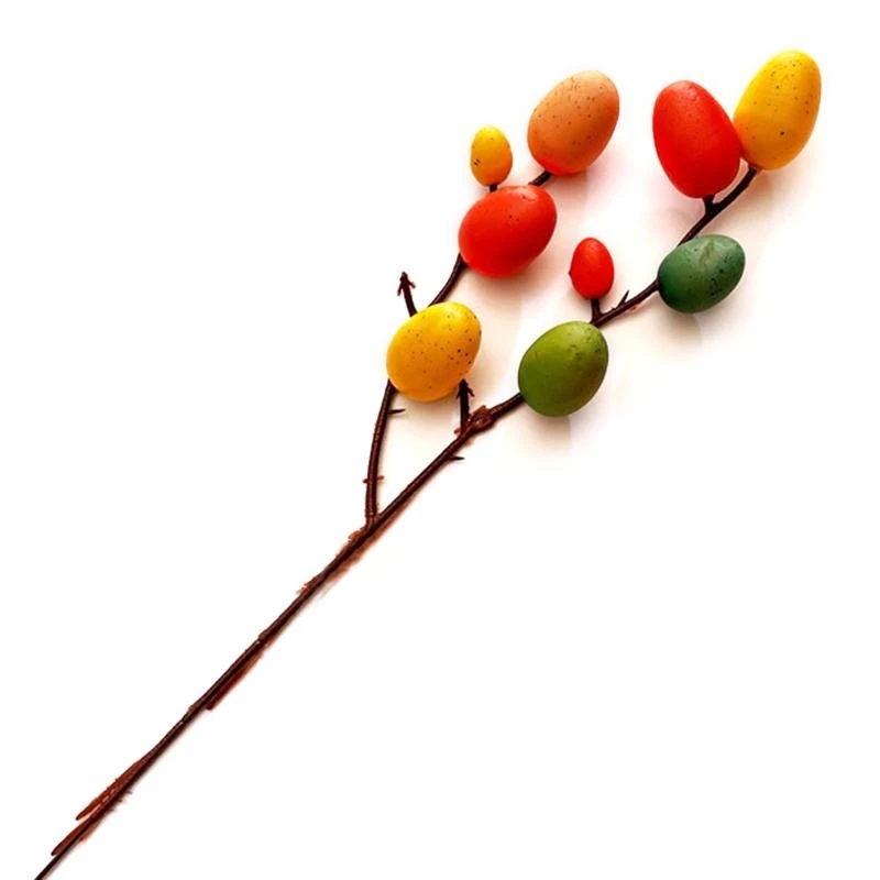 부활절 달걀 절단 인공 꽃 지점 다채로운 거품 새 계란 축하 장식 홈 봄 파티 용품