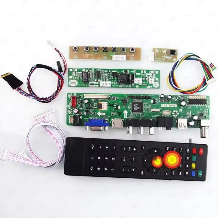 TV HDMI VGA USB CVBS RF LCD Controller Board For 15.4