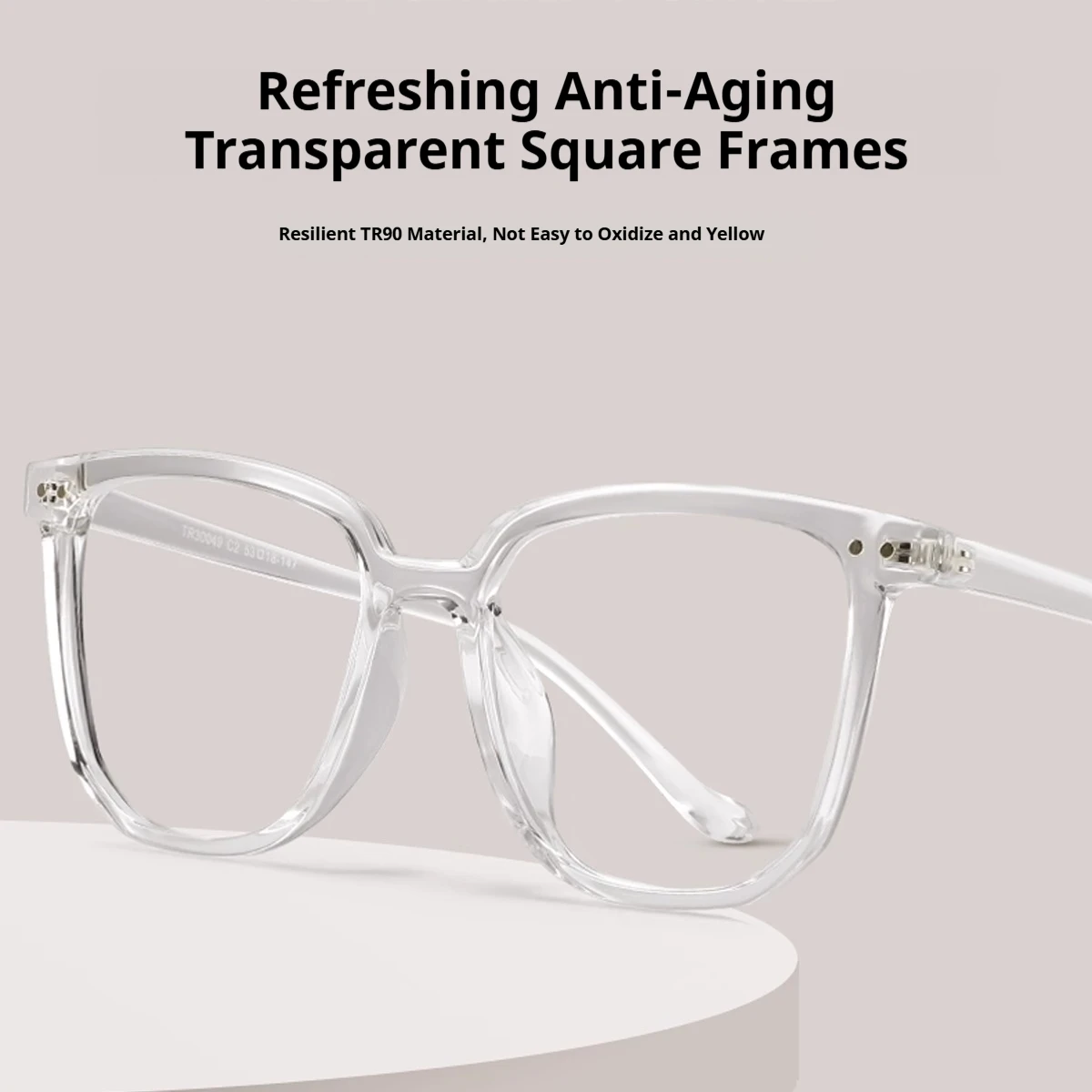 

FYTOO anti blue light myopia glasses frame transparent square glasses frame ultra light and fashionable glasses 30049