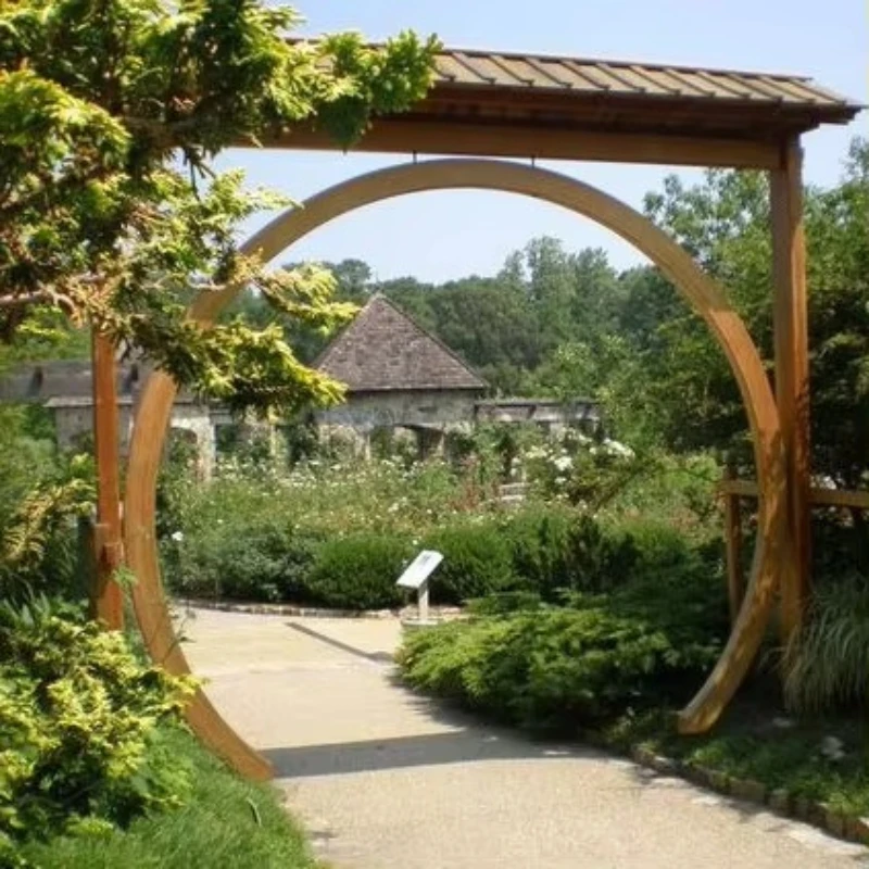 Outdoor Decorative Garden Installation Moongate Rusty Corten Garden Moon Gate Corten Steel Moongate Sculpture