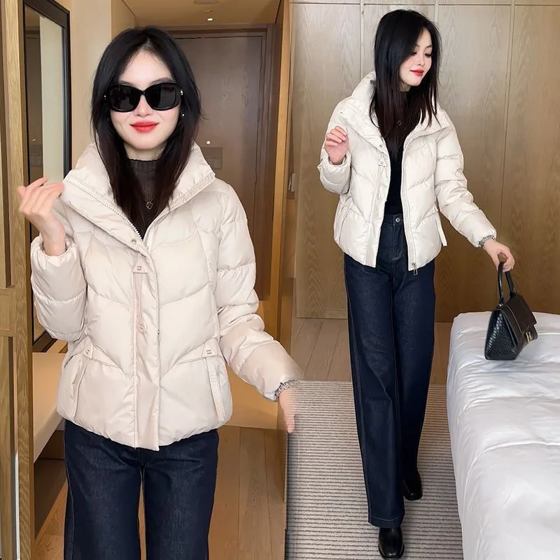 

New 2025 Fashion Down Cotton Jacket Short Parka Women's Cotton Coat Winter Jacket Korean Style Thick Warm Casual Cotton Overcoat
