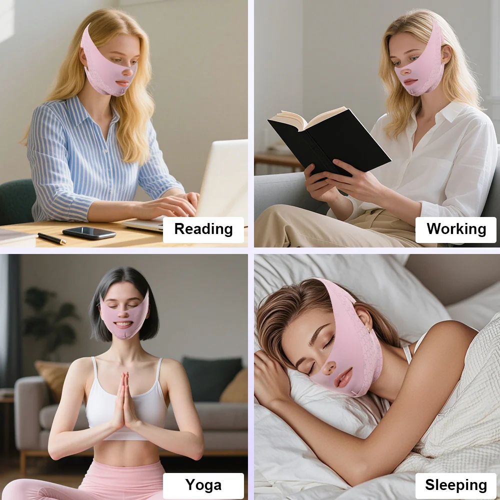 V-Face Face Lifting Mask Firming Full Face Remove Double Chin Strap Anti Wrinkle Sleeping Mask Beauty Sculpted Lifting Artifact